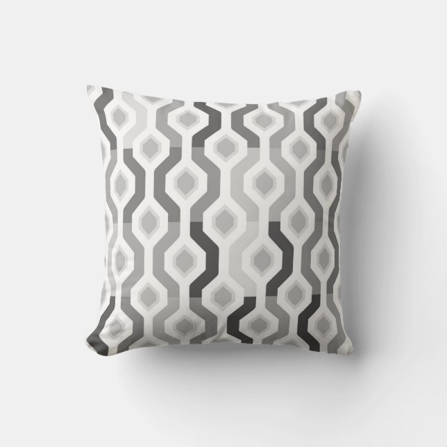 Mid Century Mod Geometric Link Pattern Cushion (Front)