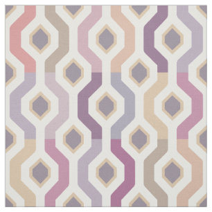 Mid Century Mod Geometric Link Pattern Fabric