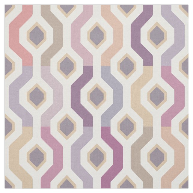 Mid Century Mod Geometric Link Pattern Fabric (Swatch)