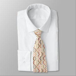 Mid Century Mod Geometric Link Pattern Tie
