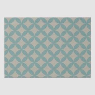 Mid-Century Mod Geometric Retro Modern Turquoise Tissue Paper