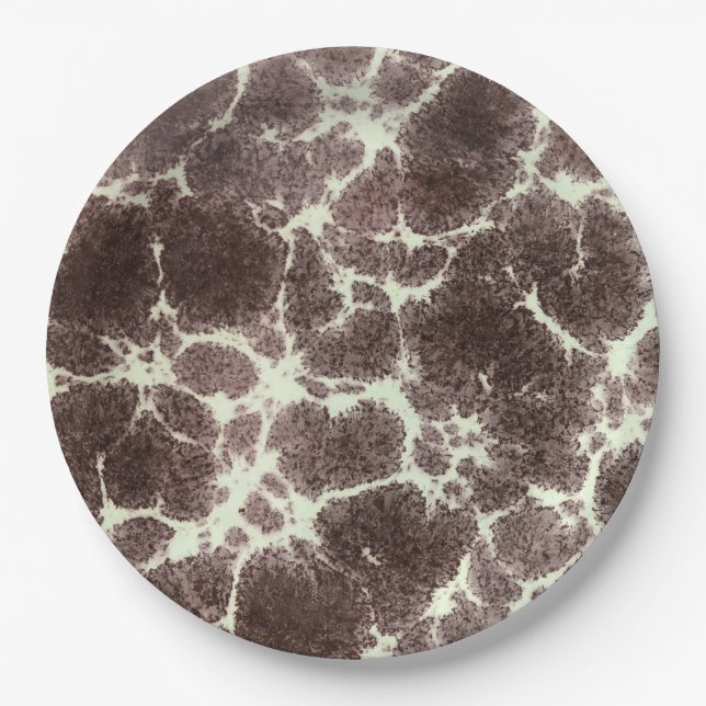 Mid Century MOD Giraffe Elegant Pattern Tortoise Paper Plate (Front)
