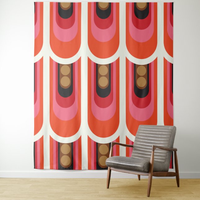 Mid century mod retro  tapestry (In Situ)