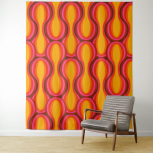 Mid century mod retro  tapestry