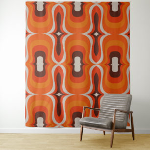 Mid century mod retro tapestry