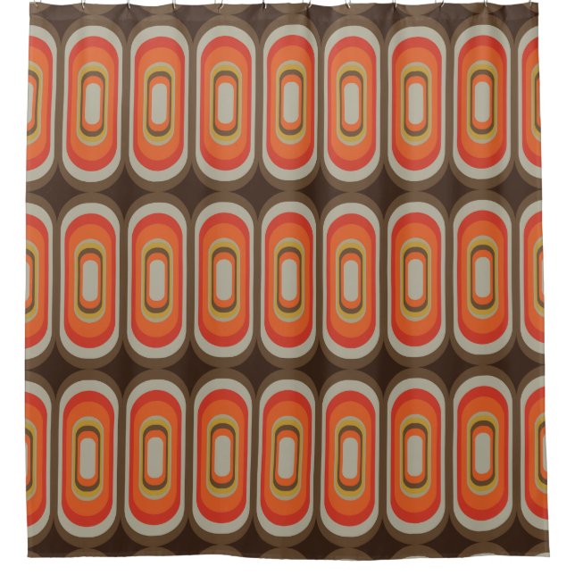 Mid century mod shower curtain  (Front)