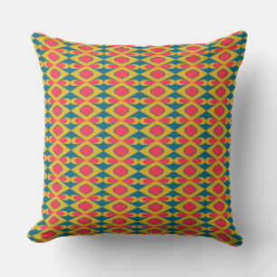 Mid-Century Mod Throw Pillow – Retro Shapes