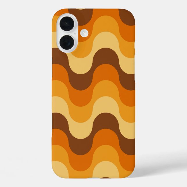 Mid Century Modern 1970s Wavy Stripe Pattern Case-Mate iPhone Case (Back)