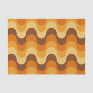 Mid Century Modern 1970s Wavy Stripe Pattern Tissue Paper