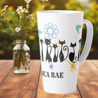 Mid Century Modern 50s Black Cats Atomic Name