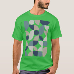 Mid Century Modern Abstract 26 Navy Grey T-Shirt