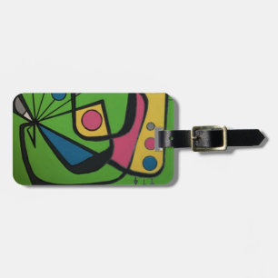 'Mid Century Modern Abstract #4' on a Luggage Tag