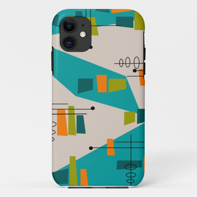 Mid-Century Modern Abstract #55 Case-Mate iPhone Case (Back)