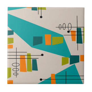 Mid-Century Modern Abstract #55 Tile