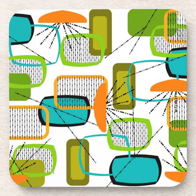 Mid-Century Modern Abstract #57 Coaster (Front)