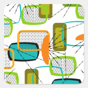 Mid-Century Modern Abstract #57 Square Sticker