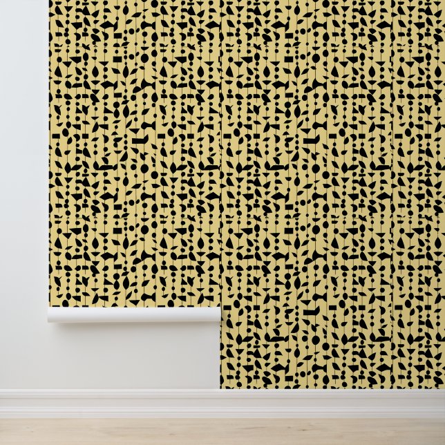 Mid-Century Modern Abstract Beaded Pattern: Retro Wallpaper (Application)