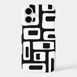Mid Century Modern Abstract Black & White Pattern