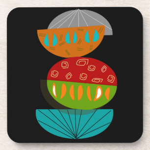 Mid-Century Modern Abstract Coasters