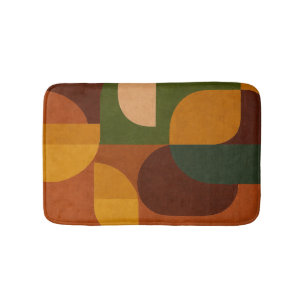 Mid-Century Modern Abstract Composition Bath Mat