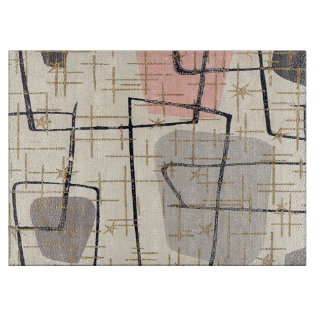 Mid Century Modern Abstract Cutting Board (Front)
