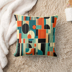 Mid Century Modern Abstract Decor Pillow