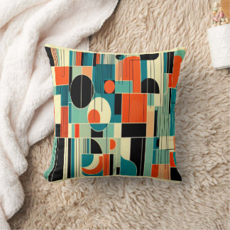 Mid Century Modern Abstract Decor Pillow