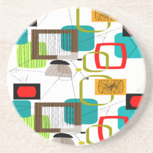 Mid-Century Modern Abstract Design Coaster