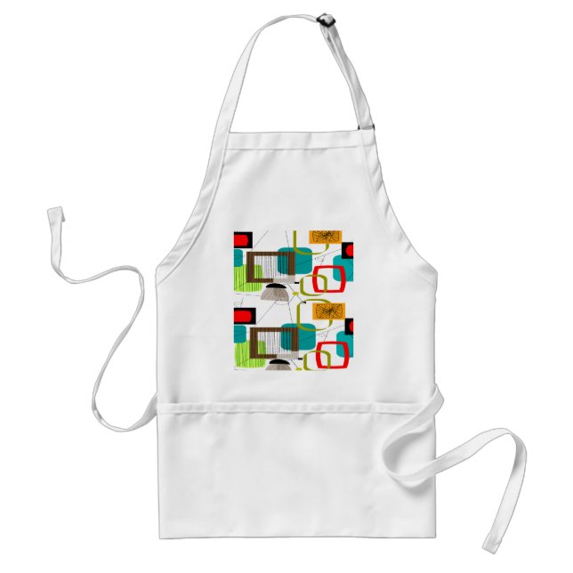 Mid-Century Modern Abstract Design Standard Apron (Front)
