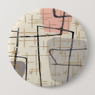 Mid Century Modern Abstract Fabric Button