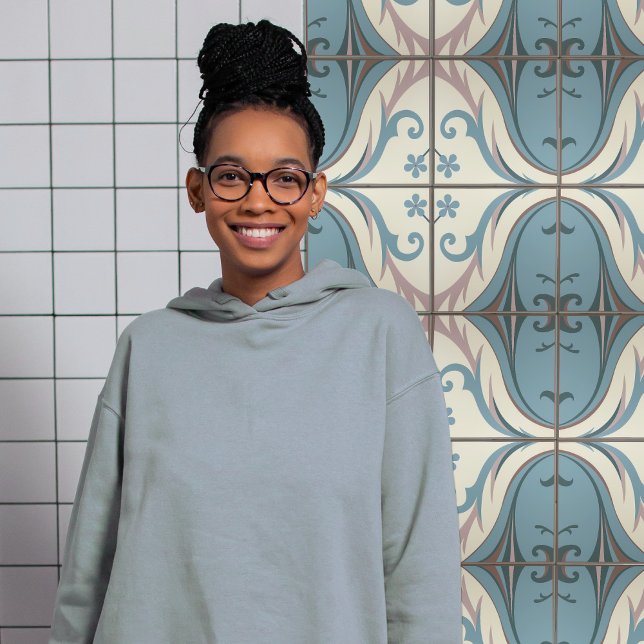 Mid-Century Modern Abstract Floral Symmetry Tile (Creator Uploaded)