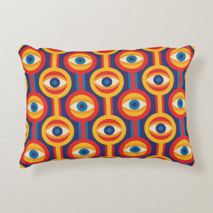 Mid-century modern: abstract geometric. decorative cushion