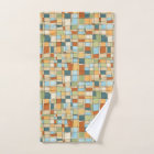 Mid-Century Modern Abstract Geometric Hand Towel –