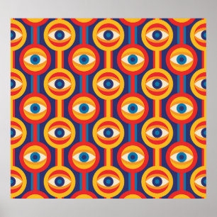 Mid-century modern: abstract geometric. poster