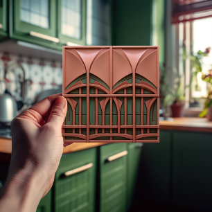 Mid-Century Modern Abstract Geometric Symmetry Tile