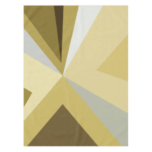 Mid Century Modern Abstract Gold Tablecloth