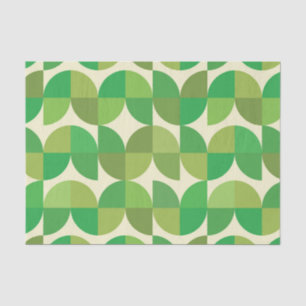 Mid Century Modern Abstract Green Pattern  Tissue Paper