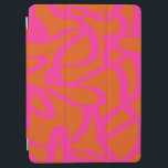 Mid Century Modern Abstract Lines Orange And Pink iPad Air Cover<br><div class="desc">Abstract brushstrokes - abstract shapes in burnt orange and hot pink.</div>