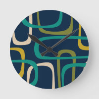 Mid Century Modern Abstract Loops Pattern