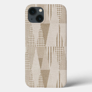 Mid Century Modern Abstract Neutral Print iPhone 13 Case