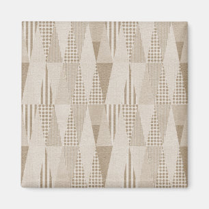 Mid Century Modern Abstract Neutral Print Magnet