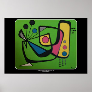 'Mid Century Modern Abstract num 4' on a Poster
