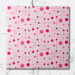 Mid Century Modern Abstract Pattern 29 Magenta Tile<br><div class="desc">This abstract retro design combines the atmosphere of mid-century,  the 50s,  60s,  modernism and reflects retro vintage vibes. Perfect for people who love the retro and vintage aesthetic.</div>