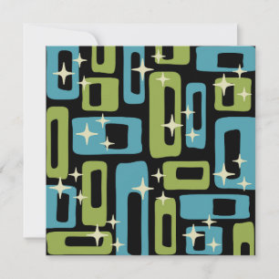 Mid Century Modern Abstract Pattern Announcement