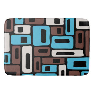 Mid Century Modern Abstract Pattern Bath Mat