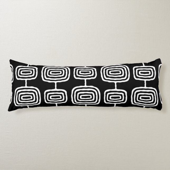 Mid Century Modern Abstract Pattern Body Cushion (Front)
