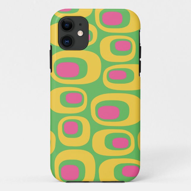 Mid-Century Modern Abstract Pattern Case-Mate iPhone Case (Back)
