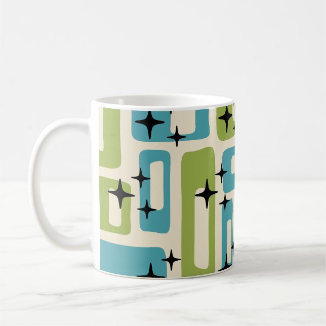 Mid Century Modern Abstract Pattern Coffee Mug (Left)