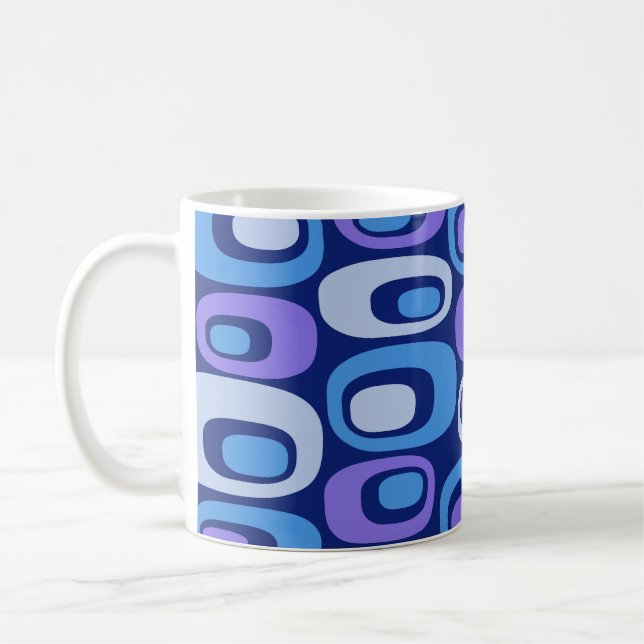 Mid-Century Modern Abstract Pattern Coffee Mug (Left)