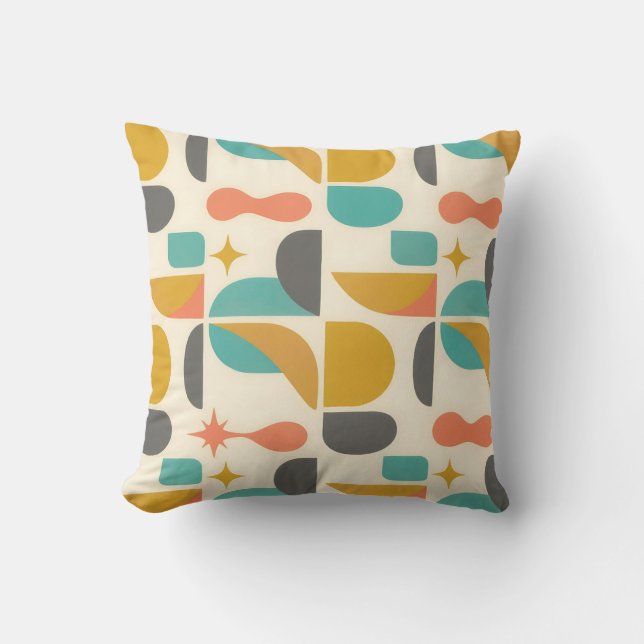 Mid Century Modern Abstract Pattern Cushion (Front)